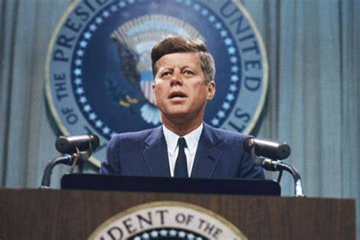 What did JFK announce in 1961?