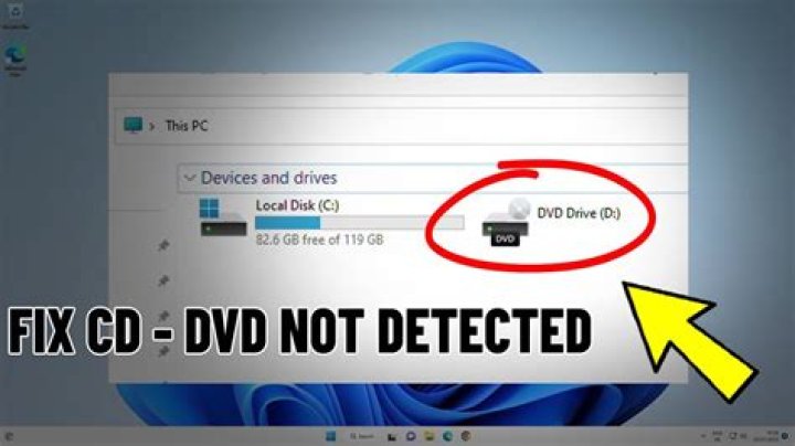 What do I do if my DVD drive is not detected?