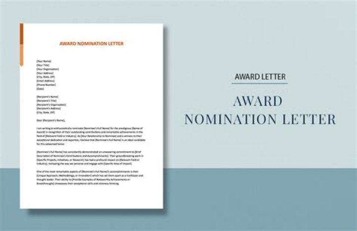 What do you say when nominating someone for an award?