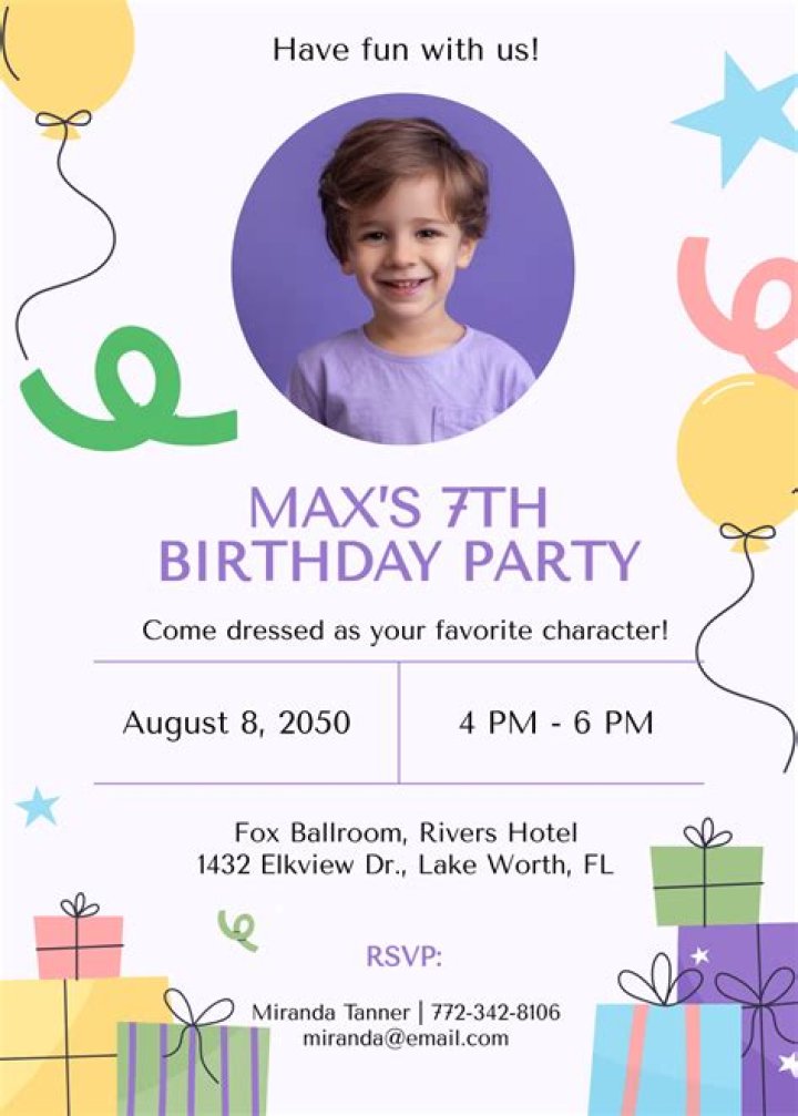 What do you write on a birthday invitation?