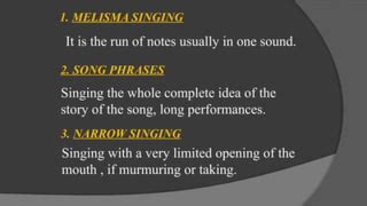 What does melisma mean in singing?
