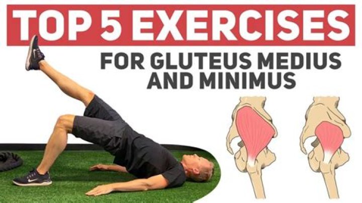 What exercises target the gluteus medius?