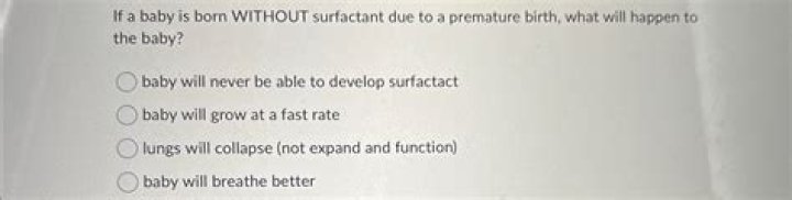 What happens if a baby is born without surfactant?