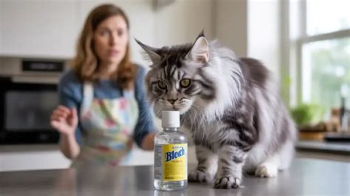 What happens if a cat ingests bleach?