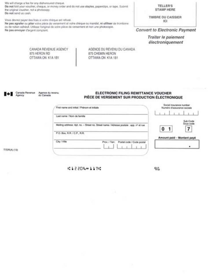 What is a CRA remittance voucher?