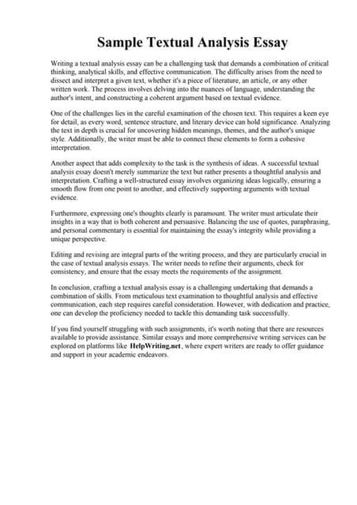 What is a textual analysis essay?