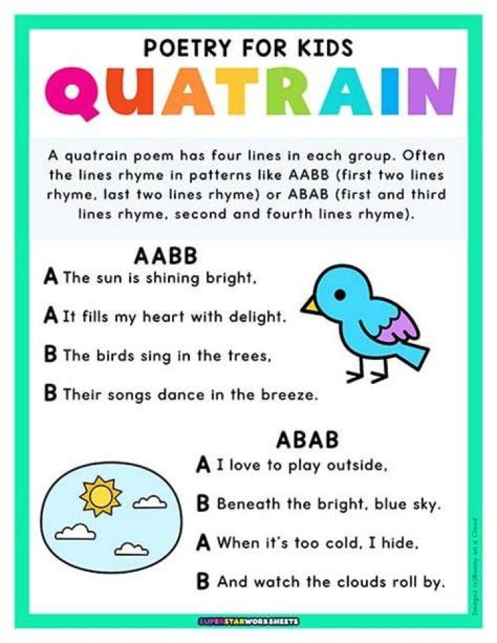 What is an example of a quatrain poem?