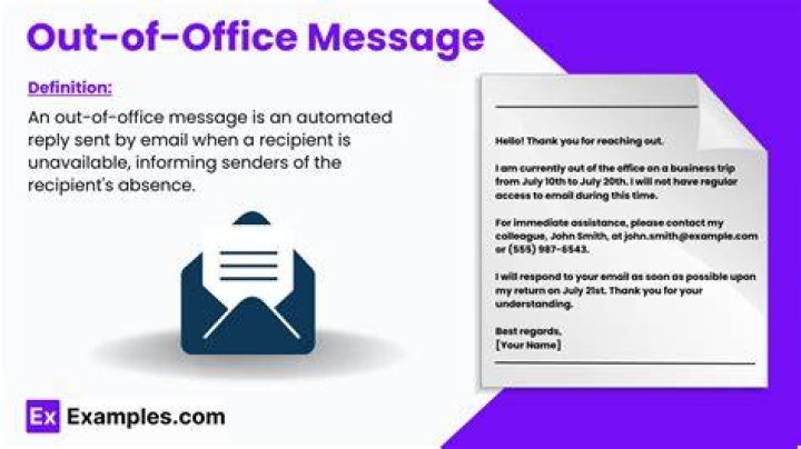 What is an out of office message?