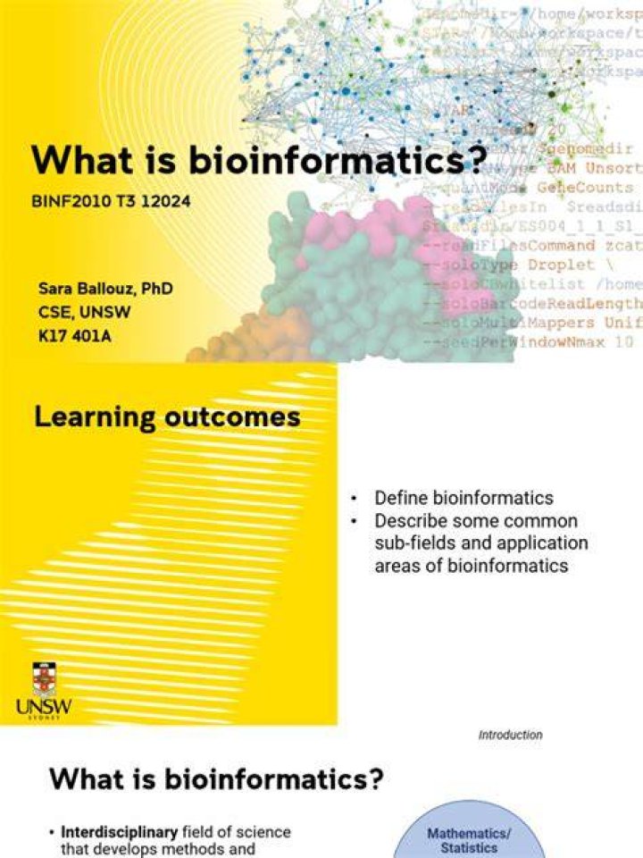 What is bioinformatics an introduction and overview?