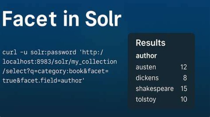 What is faceted search in Solr?