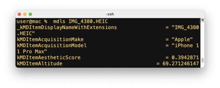 What is MDLS command?
