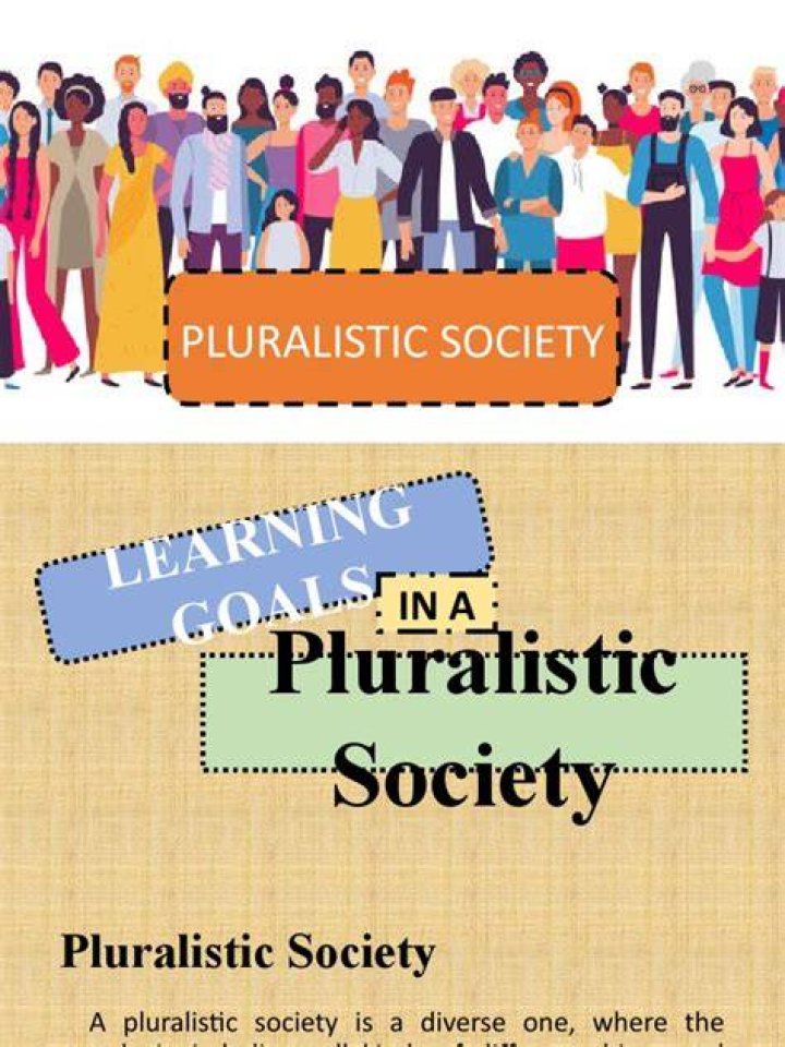 What is meant by pluralistic society?