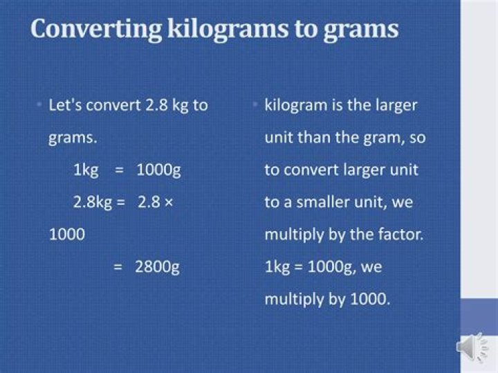 What is smaller than kilograms?