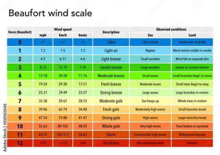 What is strong wind km h?