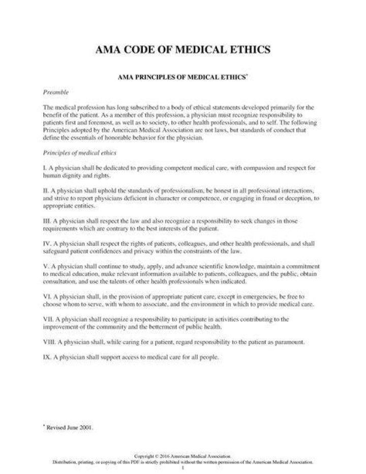 What is the AMA Code of Medical Ethics?