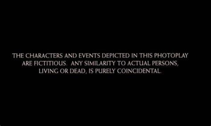 What is the disclaimer before a movie?