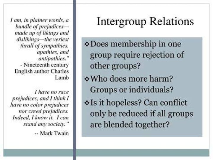 What is the meaning of intergroup relations?