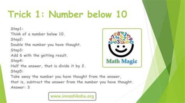 What is the Pick a number trick?