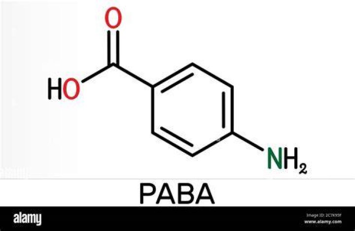 What is the structure for p-Aminobenzoic acid PABA?