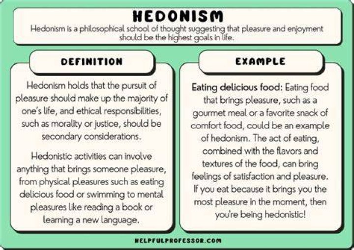 What is the theory of hedonism?