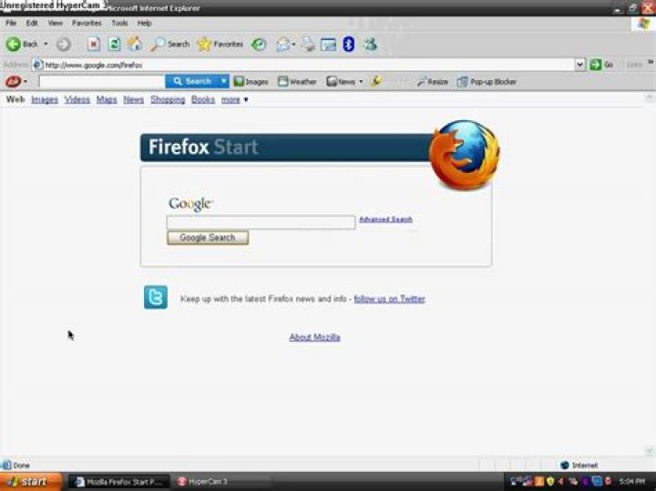 What is the URL for Firefox start page?