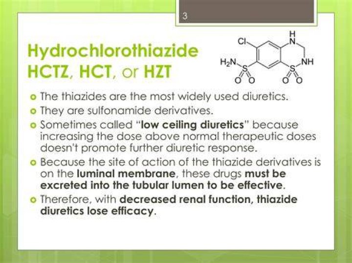 What is the use of hydrochlorothiazide HCTZ?