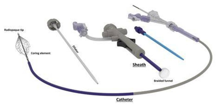 What tools are used for thrombectomy?