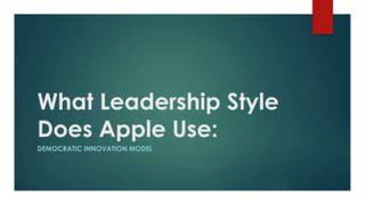 What type of management style does Apple use?