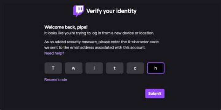 Where do I enter the 6 digit code on Twitch?