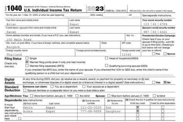 Where do I find my tax return on 1040?