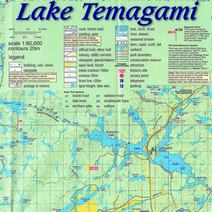 Where is Lake Temagami in Canada?