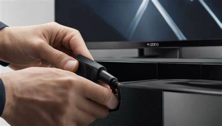 Where is the cable connection on a Vizio TV?