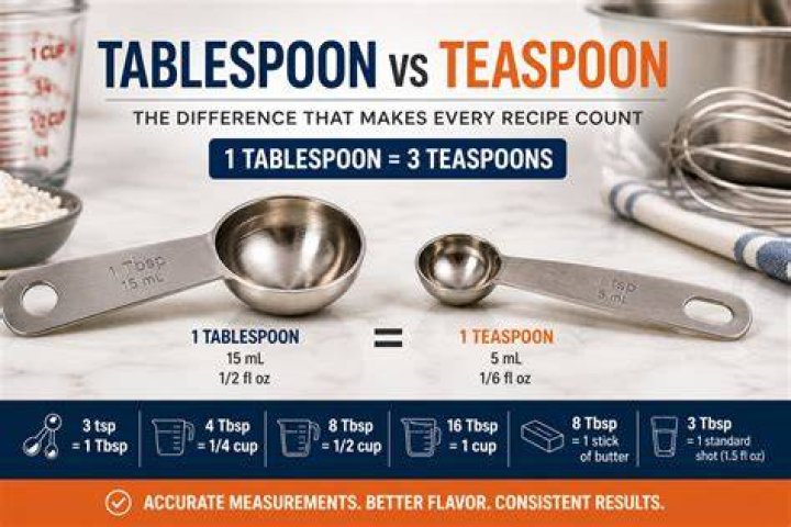 Which is more a tablespoon or a teaspoon?