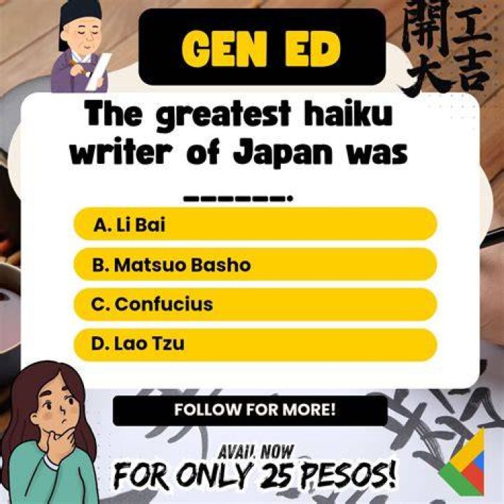 Who is the greatest haiku writer?