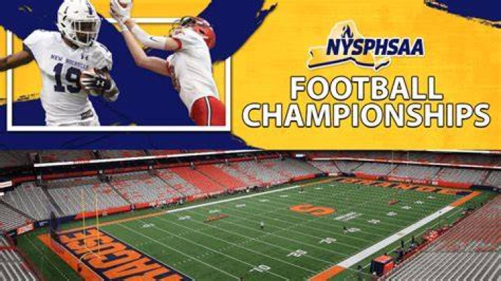 Who won the New York state High School football championship?